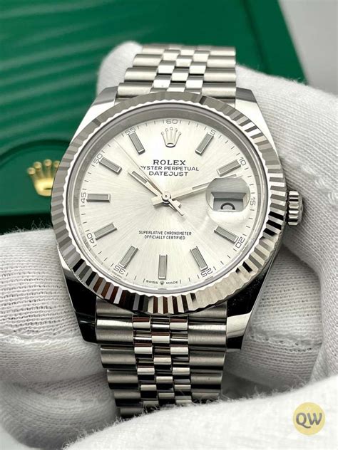 rolex datejust 41 silver dial jubilee|Rolex Datejust 41 with diamonds.